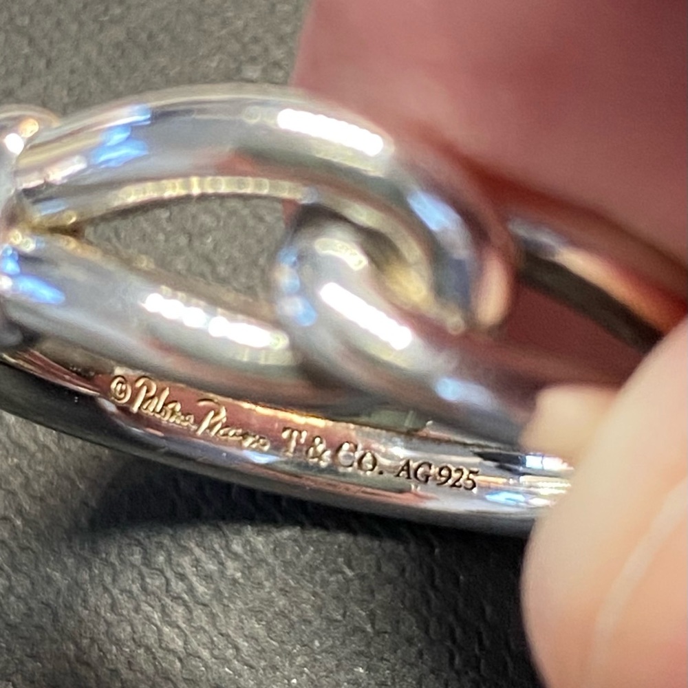 TIFFANY & CO. STERLING KNOT RING, SIZE 9